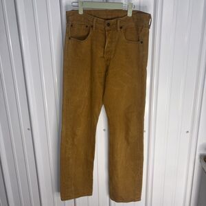Levi’s 501XX Men’s Buttonfly Jeans Size 32/34 (Inseam Is Measuring At 30) Orange